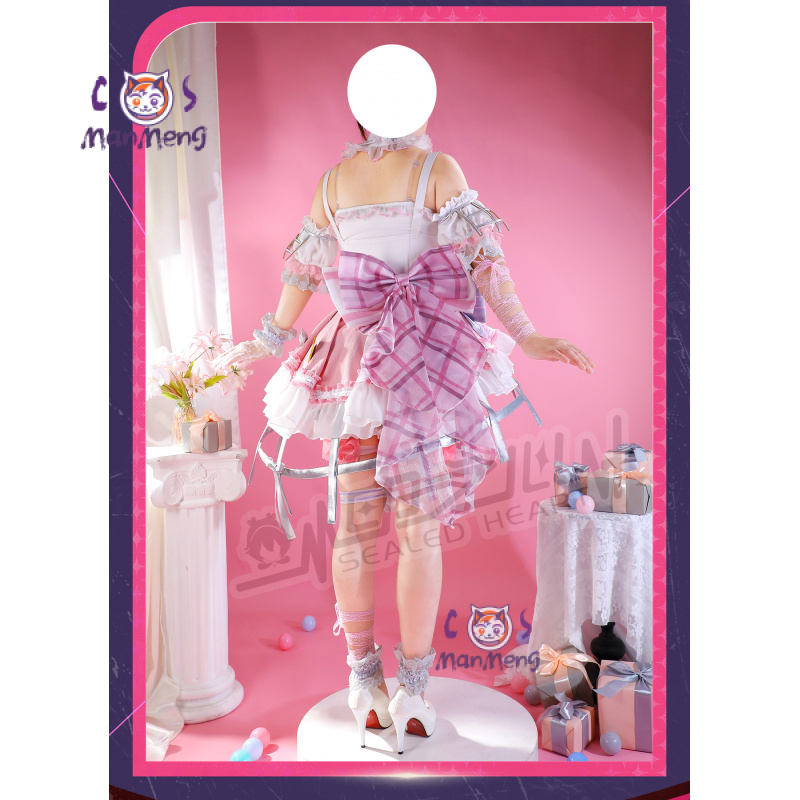Anime Cosplay Girls - 秋山美月アミア mzk アニメ PJSK コスプレ衣装女の子甘いピンクロリータドレス手袋アクセサリー小道具ハロウィンクリスマスギフト
