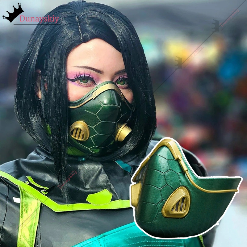 Anime Cosplay Face - ゲームヴァロラントバイパースネークマスクコスプレハロウィンキャラクター変装フェイスカバー怖いコスチュームアクセサリーアニメパーティーロールプレイ