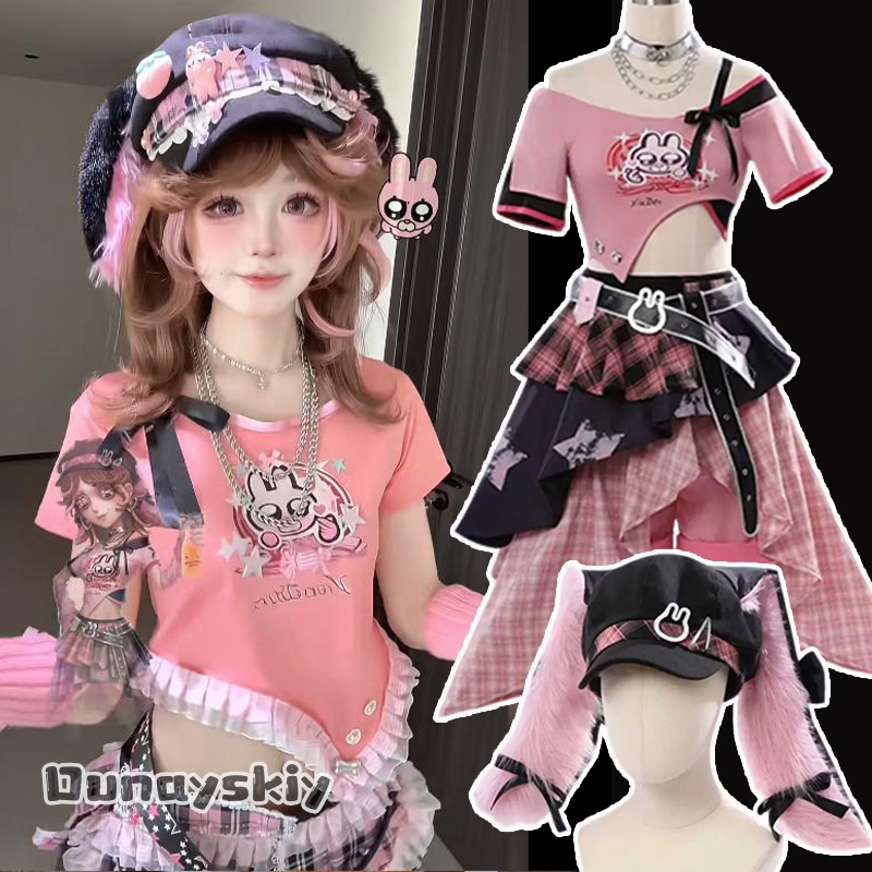 Anime Cosplay Diy - DIY Identity V デミ・バーボン・バーメイド・ラビット XiuZhen スイート・ラブリー制服コスプレ衣装ハロウィン変装装飾小道具