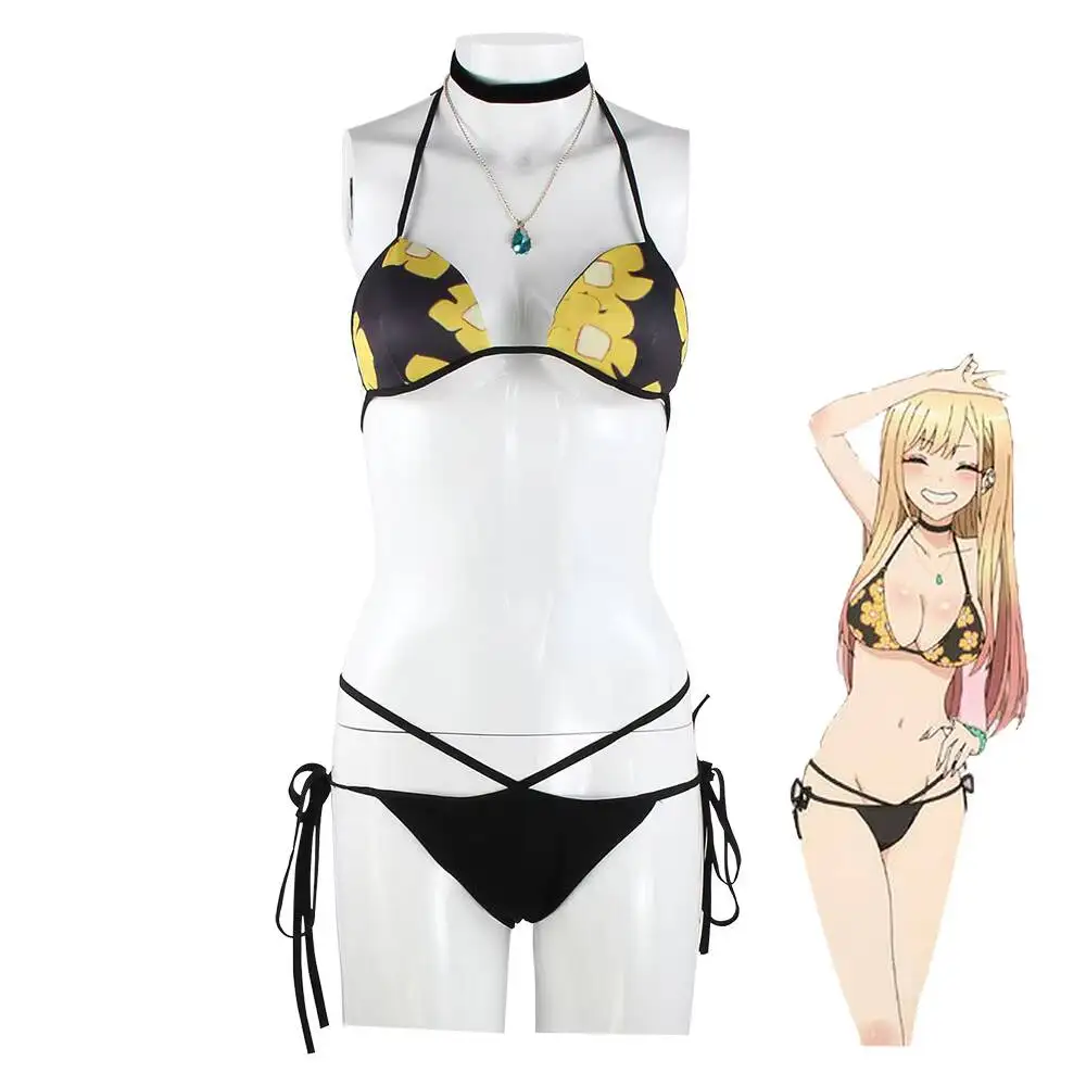 Anime Cosplay Marin - アニメ私のドレスアップダーリン北川マリンビキニコスプレ衣装水着夏のビーチ水着衣装ハロウィンカーニバルパーティー