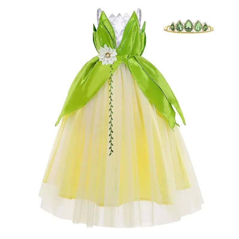 Anime Cosplay Toddler - プレミアム衣装 アニメカーニバル ティアナアップドレス プリンセスとカエル ハロウィンコスプレコスチュームパーティー 幼児用