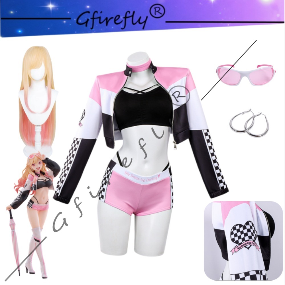 Anime Cosplay Marin - 私のドレスアップダーリンマリンと同じスタイルのレースクイーン衣装コスプレ衣装大人女性ハロウィンカーニバルステージパフォーマンスウェア