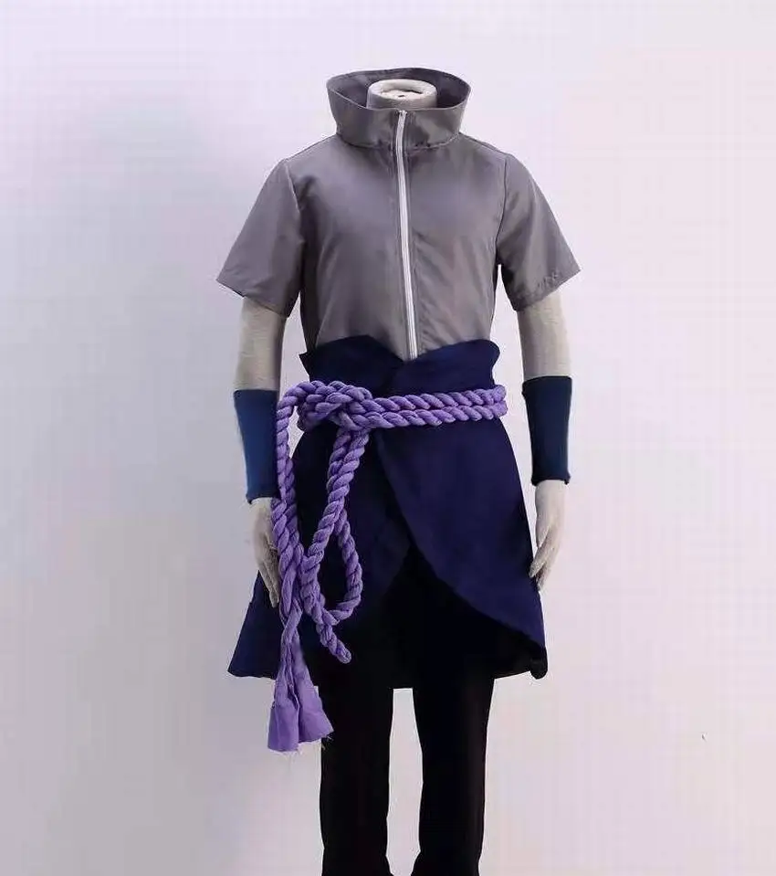 Convention Cosplay Anime - アニメうちはサスケコスプレ衣装トップパンツベルトコスコンベンションギフト大人バージョンユニセックス