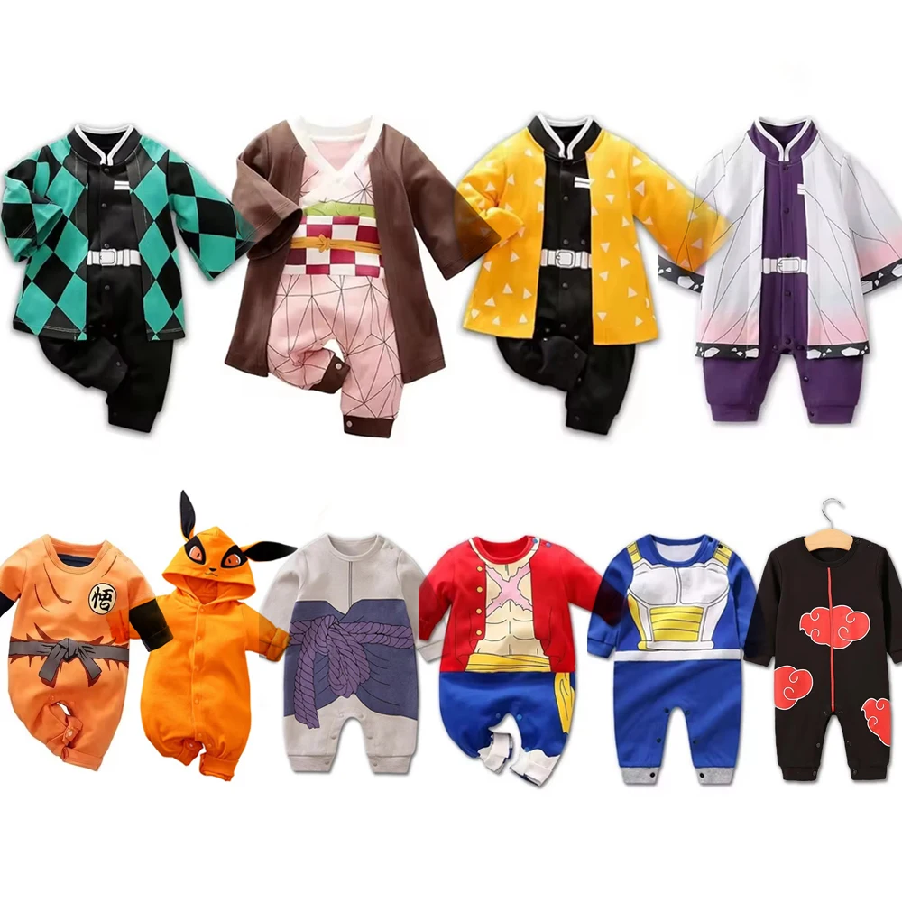 Anime Cosplay Toddler - 0-18 ヶ月アニメベビーロンパース新生児コスプレ衣装幼児綿服男の子女の子子供服