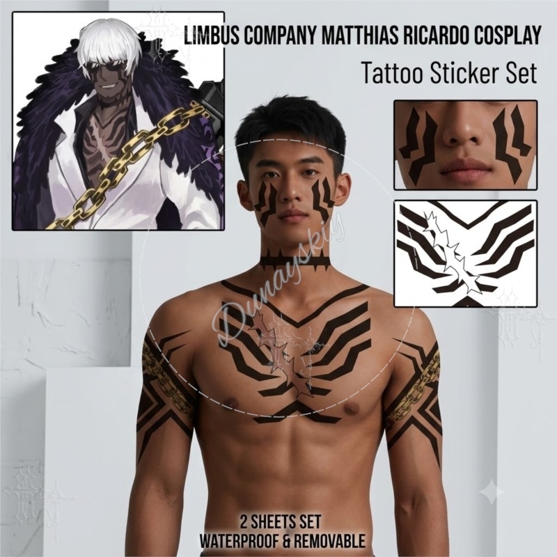 マティアス・リカルド ブラックトライバルパターン フェイス＆ - Anime Cosplay Face のレビューと価格