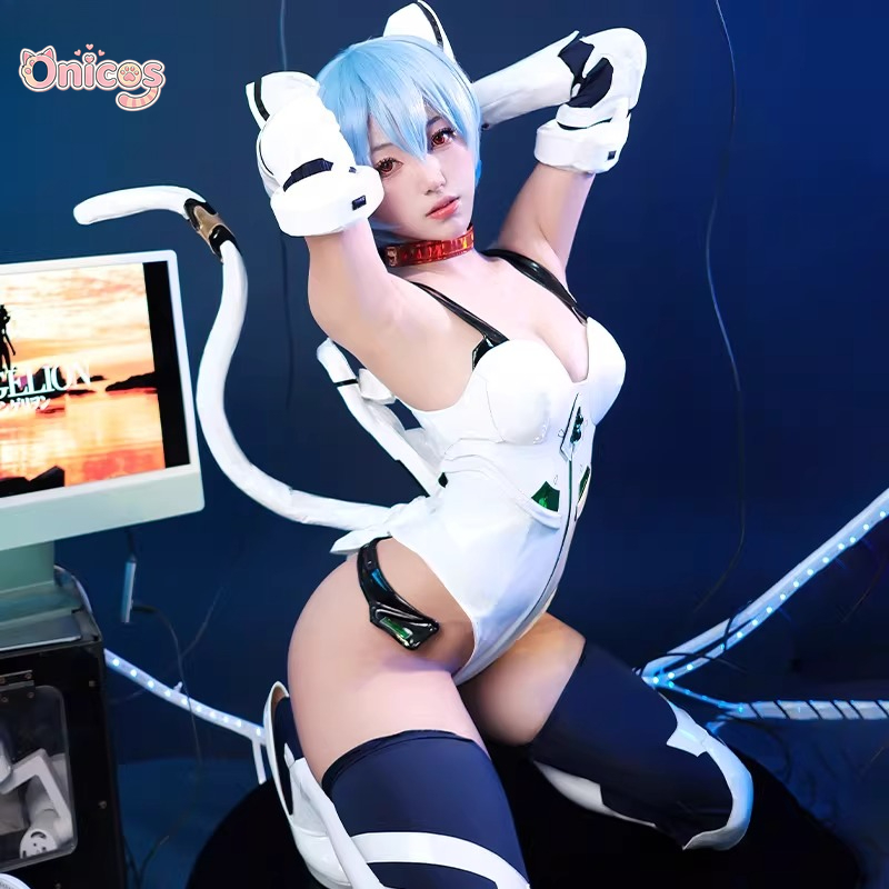 綾波レイ猫耳アニメコスプレ衣装セクシーでスパイシーなガールス - Anime Cosplay Girls のレビューと価格
