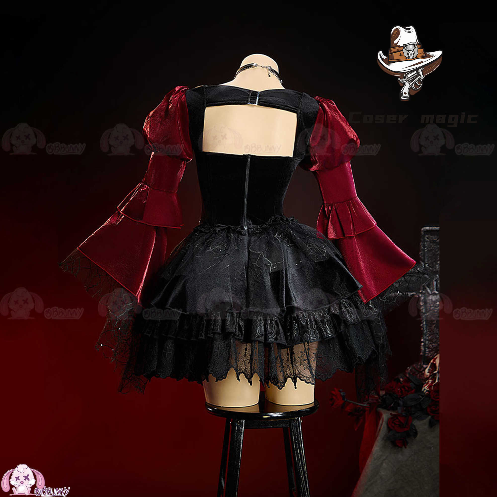 オリジナル幻想的なおとぎ話ゴシックダークロリータドレス、女の - Anime Cosplay Girls のレビューと価格