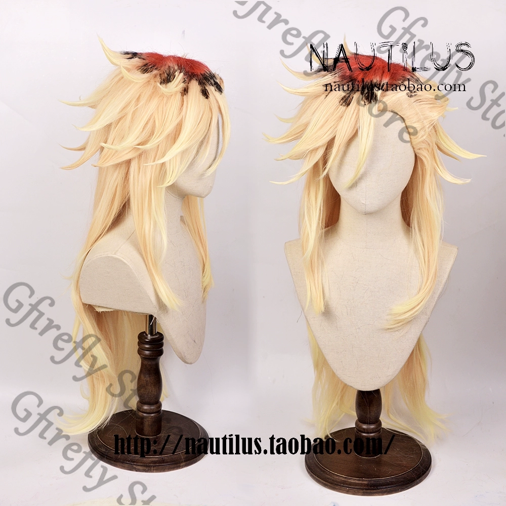 Douma ロングゴールデンヘアウィッグコスプレ衣装小道具デ - Anime Cosplay Shop のレビューと価格