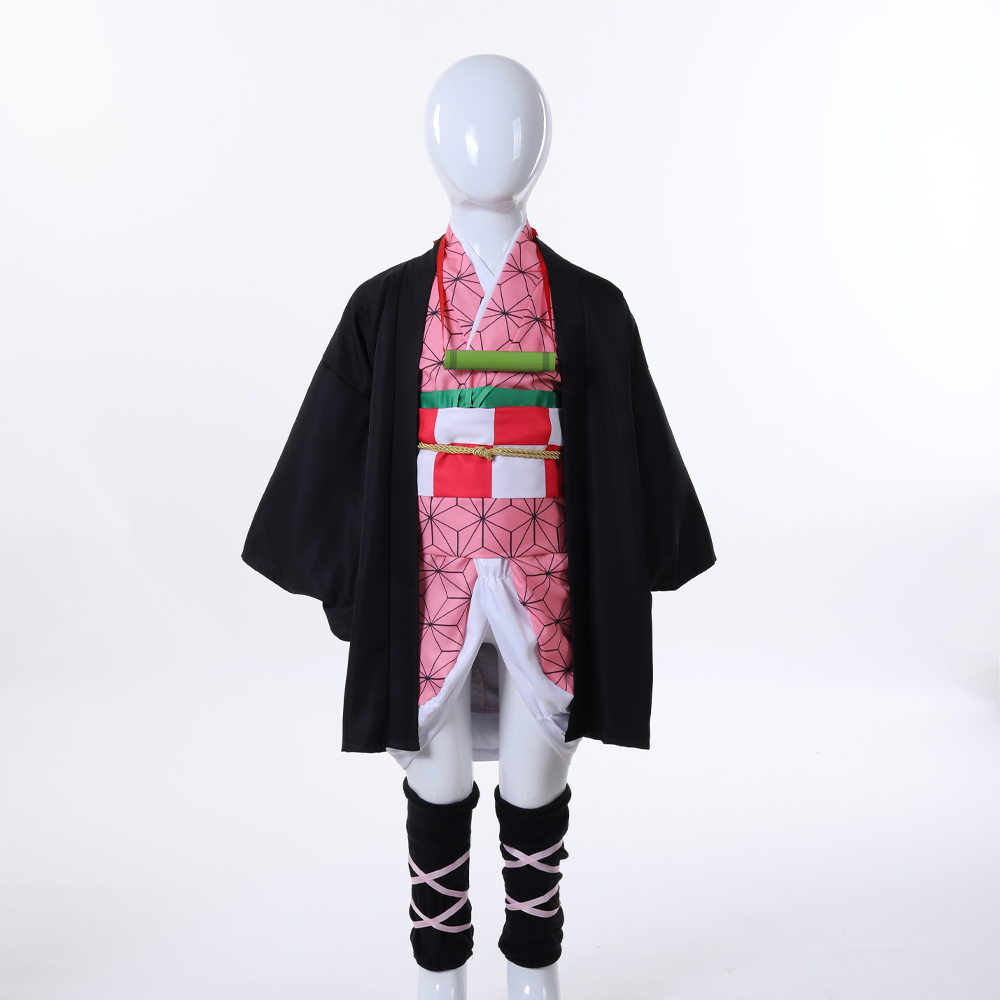 竈門禰豆子コスプレセット 日本風着物 ピンク着物 竹製口枷付 - Convention Cosplay Anime のレビューと価格