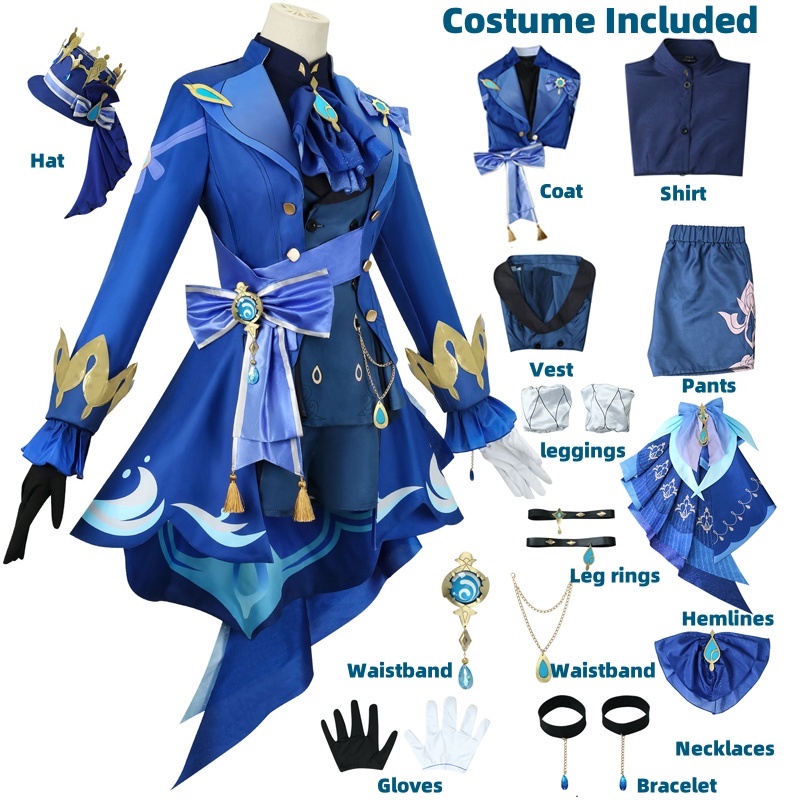 Furina コスプレ衣装ウィッグヘアインパクトフォンテーヌ - Anime Cosplay Yor のレビューと価格