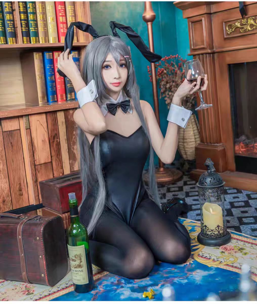 セクシーなバニーガール桜島麻衣コスプレ衣装ジャンプスーツバニ - Anime Cosplay Girls のレビューと価格