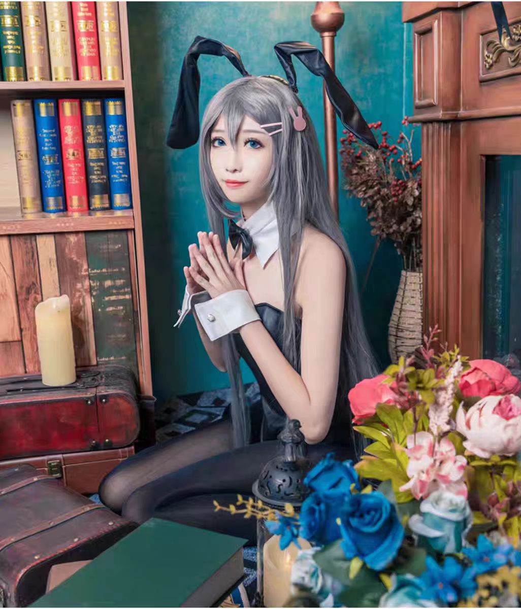 セクシーなバニーガール桜島麻衣コスプレ衣装ジャンプスーツバニ - Anime Cosplay Girls のレビューと価格