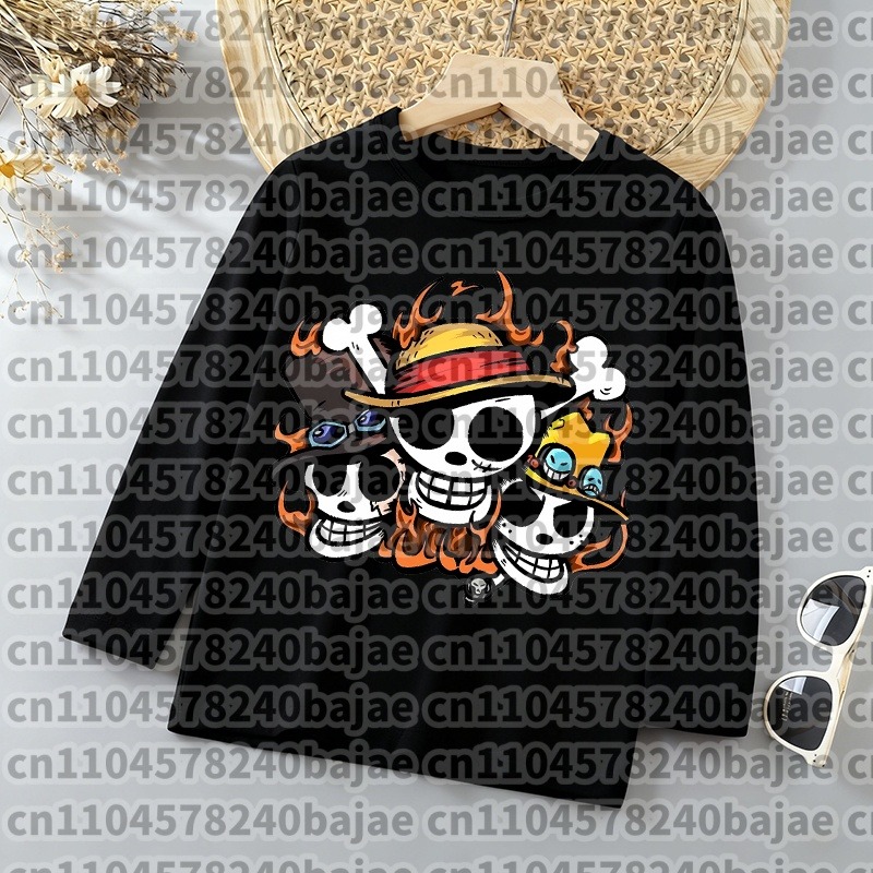 ワンピース春ストリートウェア Tシャツボーイズ薄い長袖プルオ - Anime Cosplay Toddler のレビューと価格