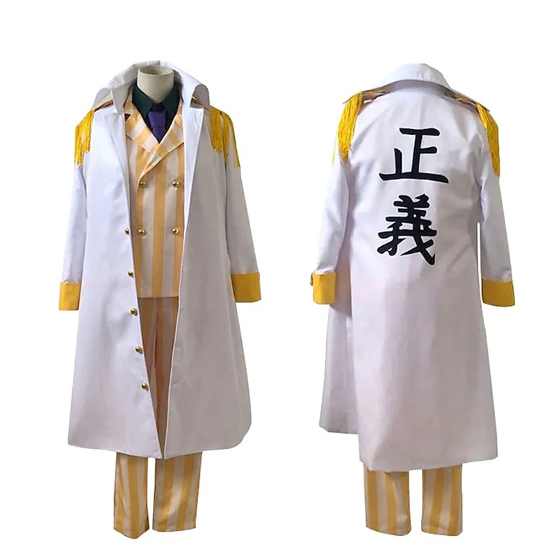五人将軍提督コスプレ衣装キザル・アカイヌ・サカズキ・フジトー - Anime Cosplay Marin のレビューと価格