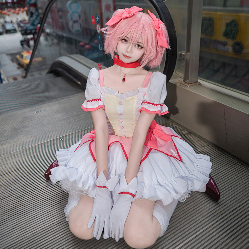 魔法少女まどか☆マギカ コスプレ衣装、鹿目まどか＆暁美ほむら - Anime Cosplay Diy のレビューと価格