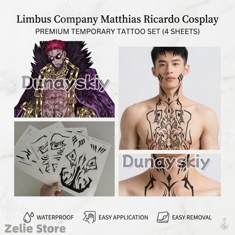 Limbus Company タトゥーステッカーカスタムマテ - Anime Cosplay Face のレビューと価格