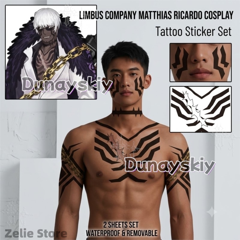 Limbus Company タトゥーステッカーカスタムマテ - Anime Cosplay Face のレビューと価格