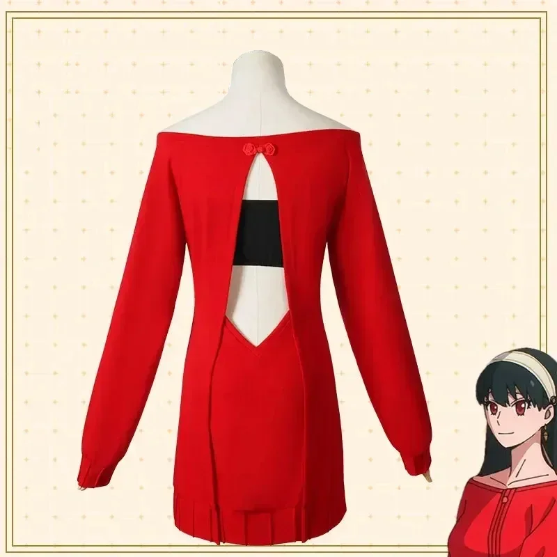Yor Forger コスプレ ロング レッド ニット セー - Anime Cosplay Yor のレビューと価格