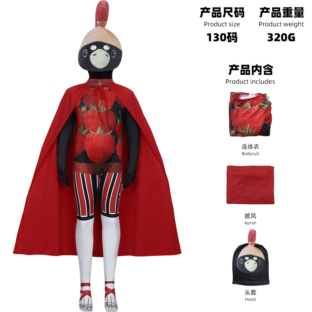 ブラウン漫画マン全身タイツスーツフェイスフード付きハロウィン - Anime Cosplay Face のレビューと価格