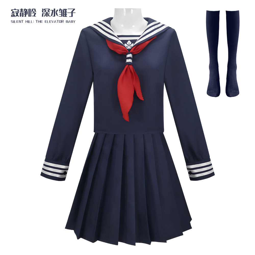 ゲーム水木恵子コスプレ衣装サイレント女子校 JK 制服ヒルネ - Anime Cosplay Yor のレビューと価格