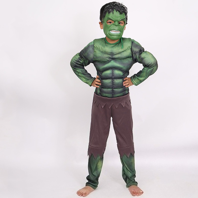 キッズグリーンスーパーヒーローアニメハルクコスプレ筋肉衣装男 - Anime Cosplay Toddler のレビューと価格