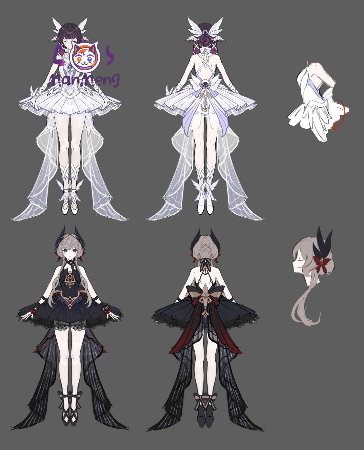 ゲーム原神コロンビナコスプレ衣装ダムセレッテクタードレスハロ - Anime Cosplay Girls のレビューと価格